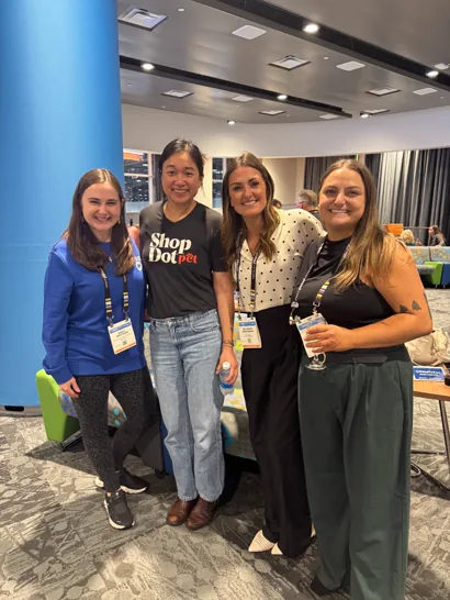The ShopDot team meeting pet pros at an event