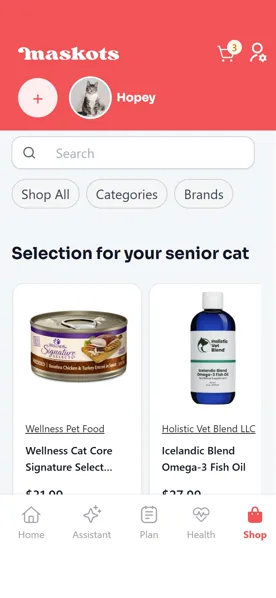 Maskots app — shop personalized pet product picks
